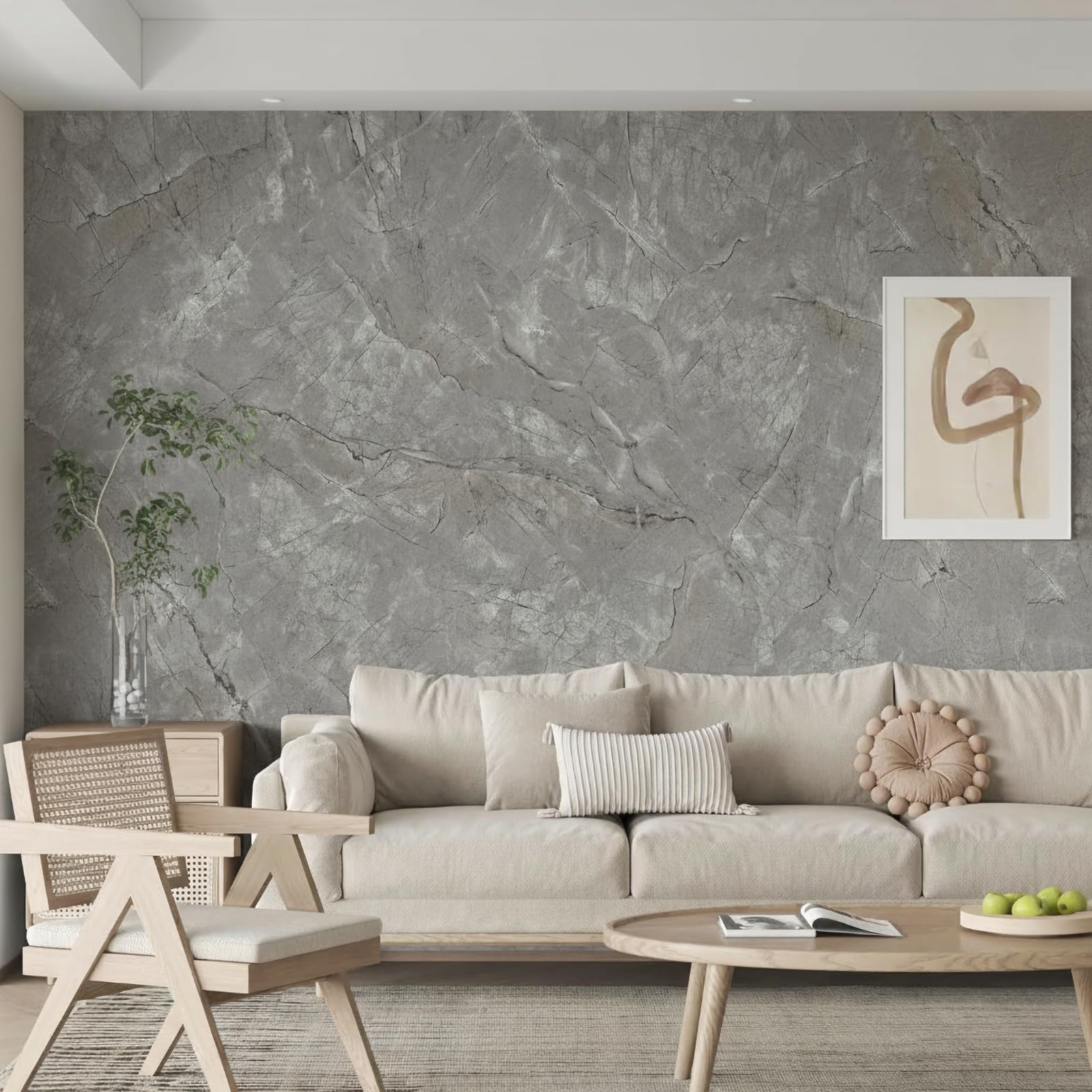 Bumoo 40 x 299 cm, szary marmur, tapeta, odklej i przyklej, papier kontaktowy, nowoczesny, ciemnoszary, błyszczący granit, winyl, wodoodporna, samoprzylepna, usuwalna sztuczny beton, PCW, na blat