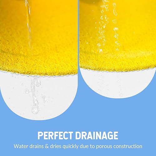 Miniatura 6 de Tapete antideslizante para tina y ducha, secado rápido, exfoliante para pies, baño, cocina, hogar, hotel (amarillo 32×17 pulgadas)