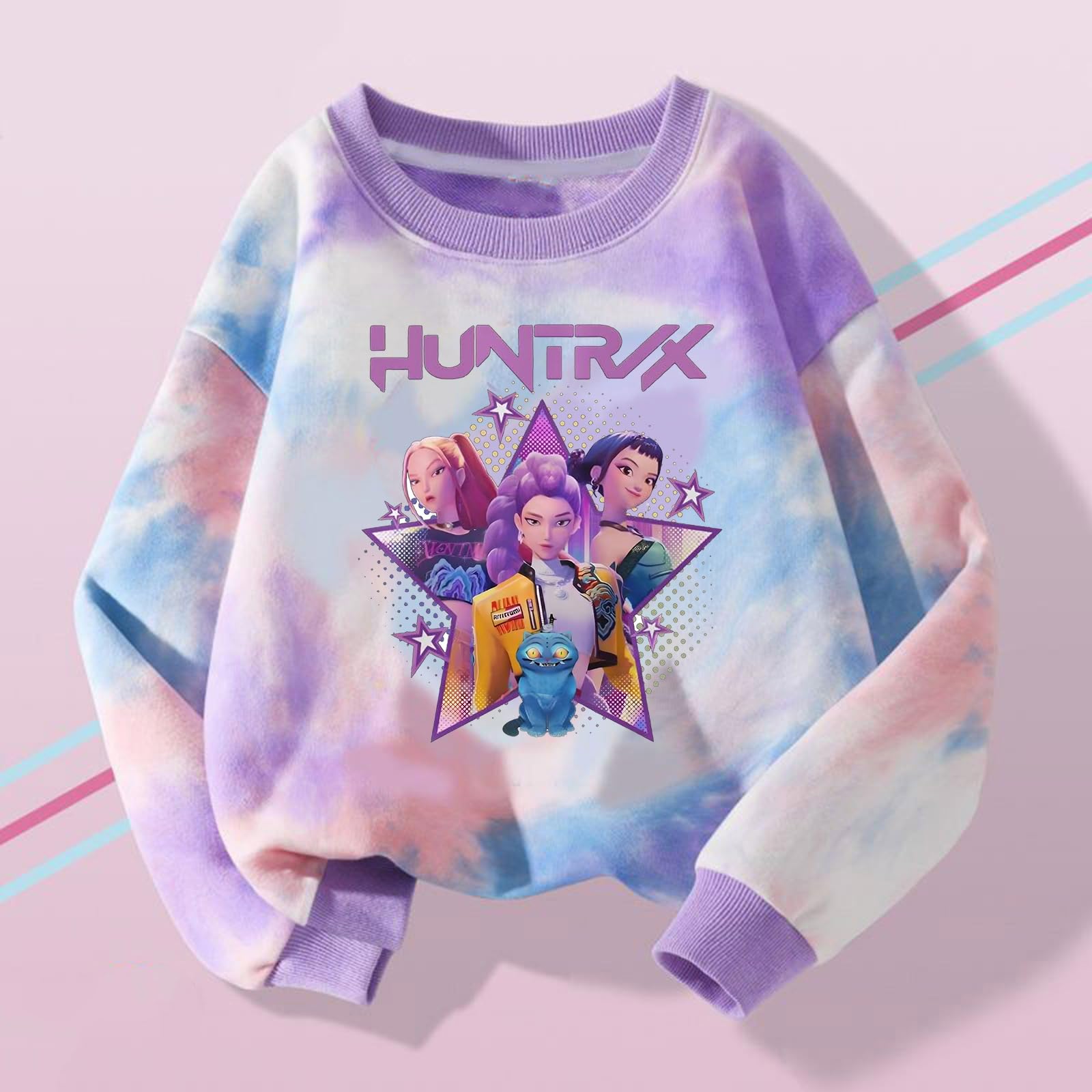 Genérico 2026 KPOP Sweatshirt Girl Hoodie Fashion Anime with Demon Music Print Sweatshirts Comfortable Y2K Sweatshirts for Girl 2-14 Years - 3