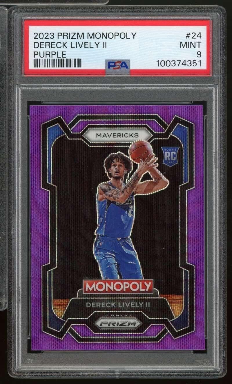 Dereck Lively II Rookie Card 2023-24 Prizm Monopoly #24 PSA 9 - Basketball Slabbed Rookie Cards