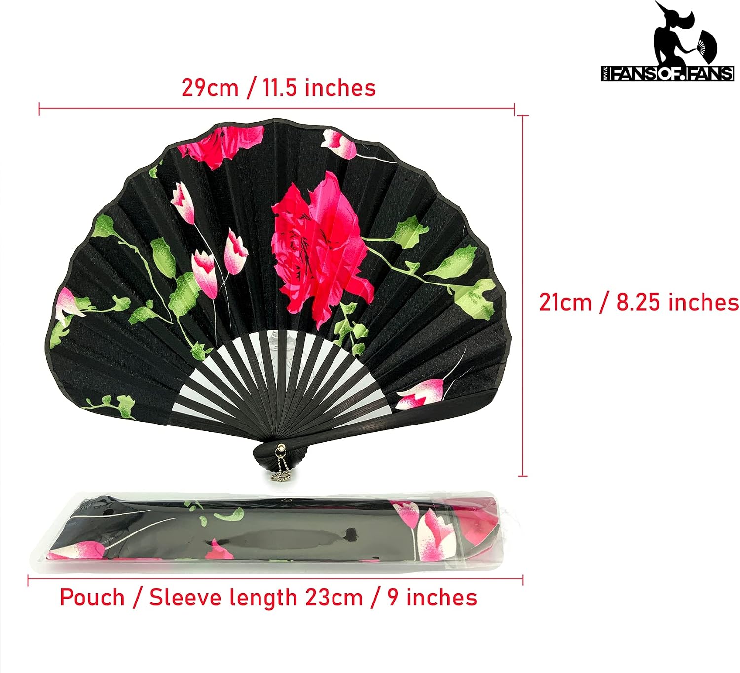 Ascot Style Elegant Silk Fans (AS16)