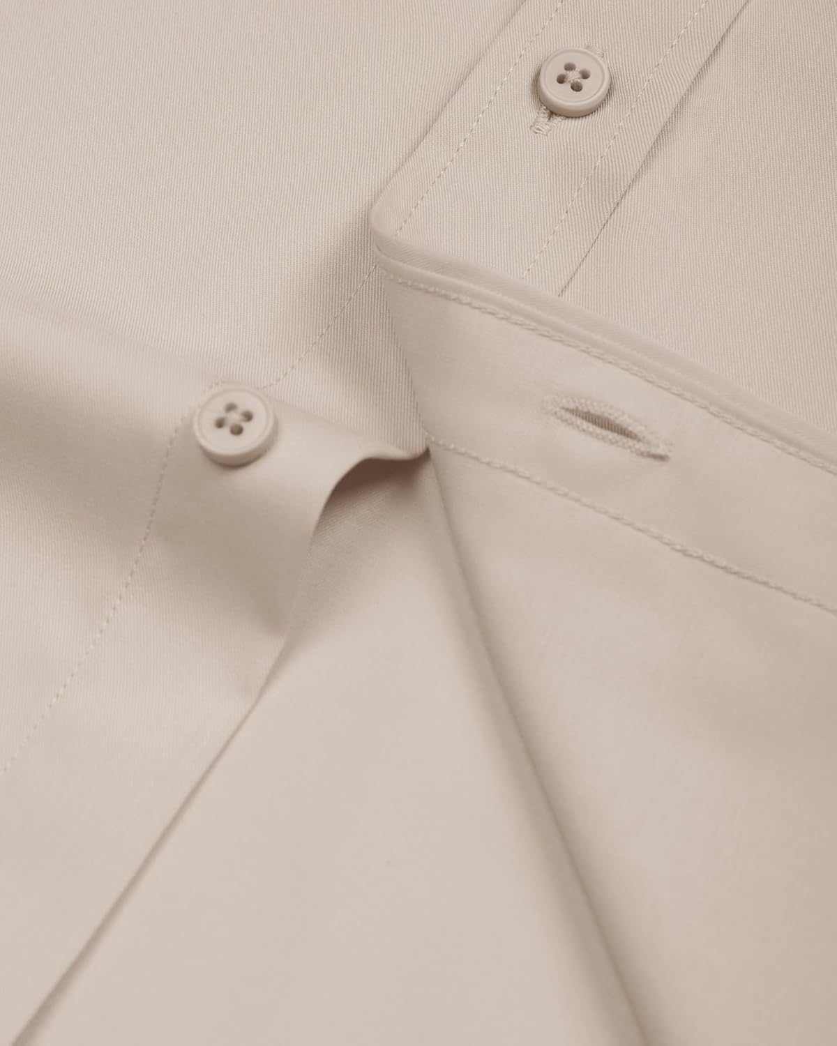 Mens Dress Shirts Long Sleeve Cotton Wrinkle Free Stretch Solid Casual Formal Wedding Business Button Down Shirt - Image 5