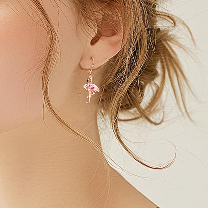 Sterling Silver Tree of Life/Flower/Bee/Animals/Cat/Hummingbird Dangle Earrings Moonstone Turquoise Drop Leverback Earrings Jewelry Gifts