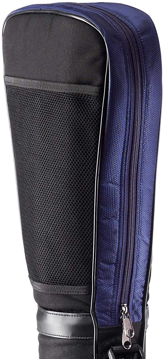 Golftasche / Pencilbag / Reisebag / Rangebag / Pistolbag / Tragebag mit integrierter Schutzhaube und Außentasche in Farbe: schwarz - navy