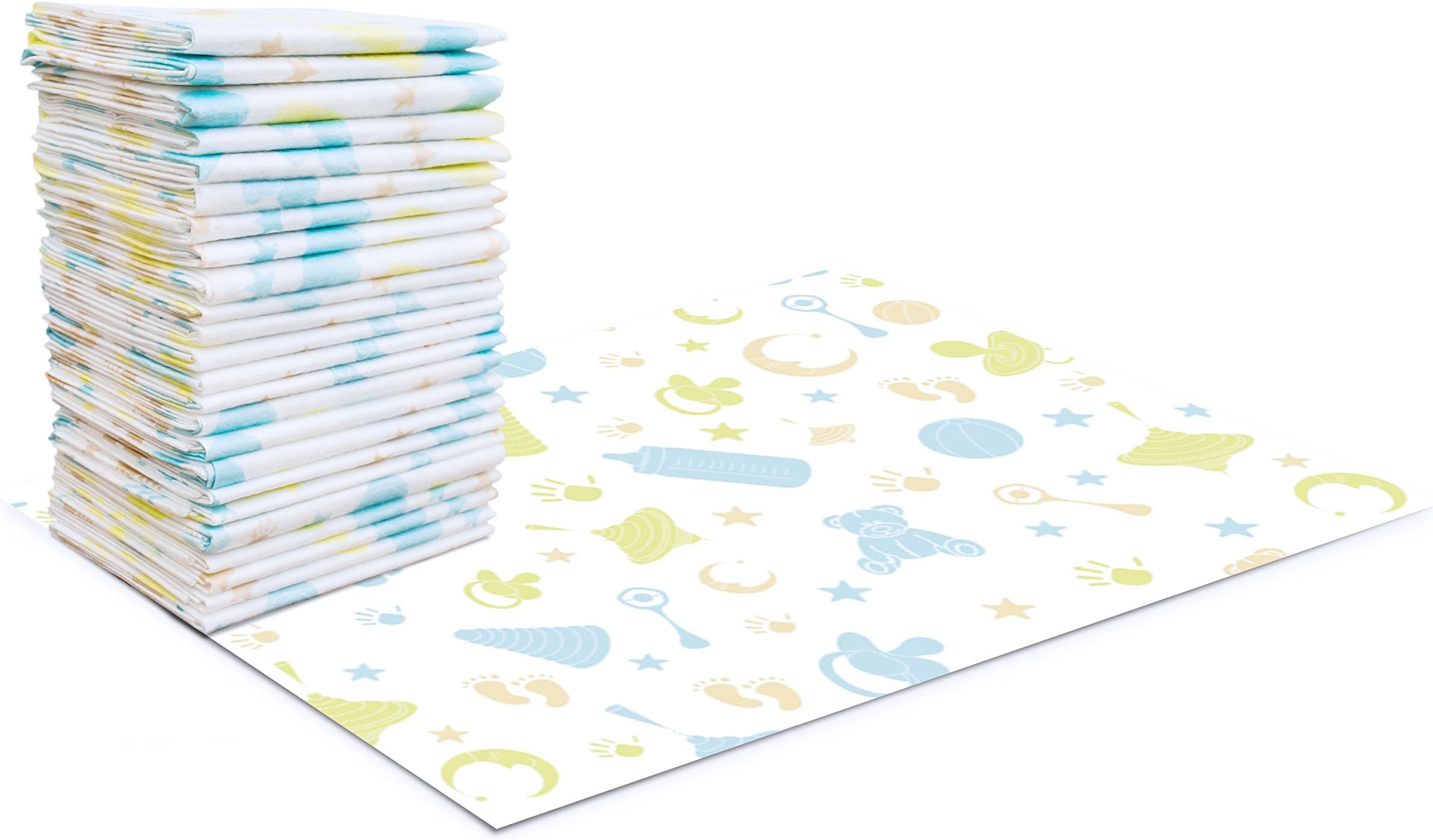 Carriella Disposable Changing Pads 25 Extra Large 24 x 18 Leak Proof Baby Diaper Travel Change Mats