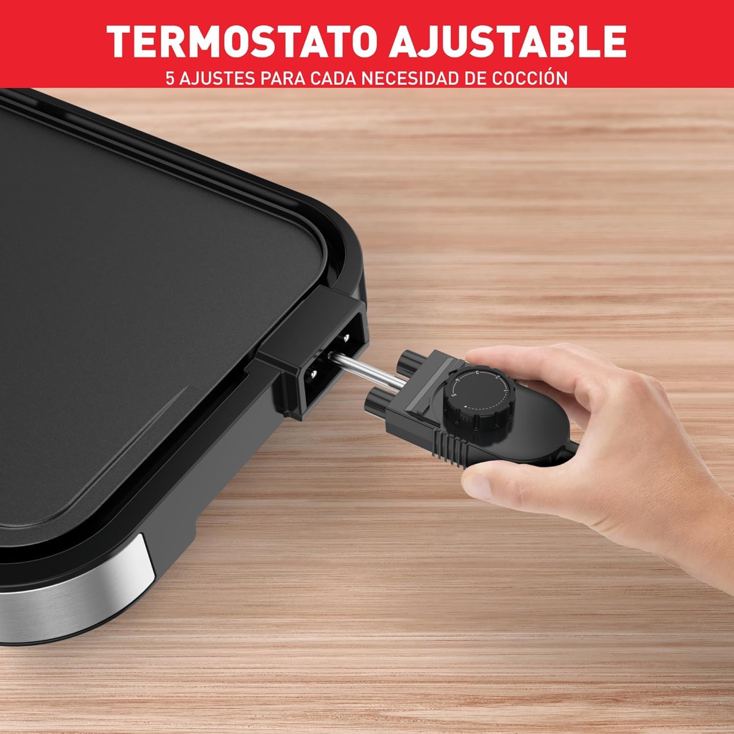 Tefal Giant Plancha XL, Parrilla Eléctrica, 2300W, 5 Ajustes de Temperatura, Superficie XL para 12 Personas, Revestimiento Antiadherente y Calentamiento Uniforme, CB631D10
