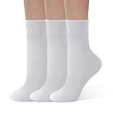 Womens Viscose Bamboo Crew Socks Casual Calf Dress Socks Soft Above Ankle Sock 3-5 Pairs