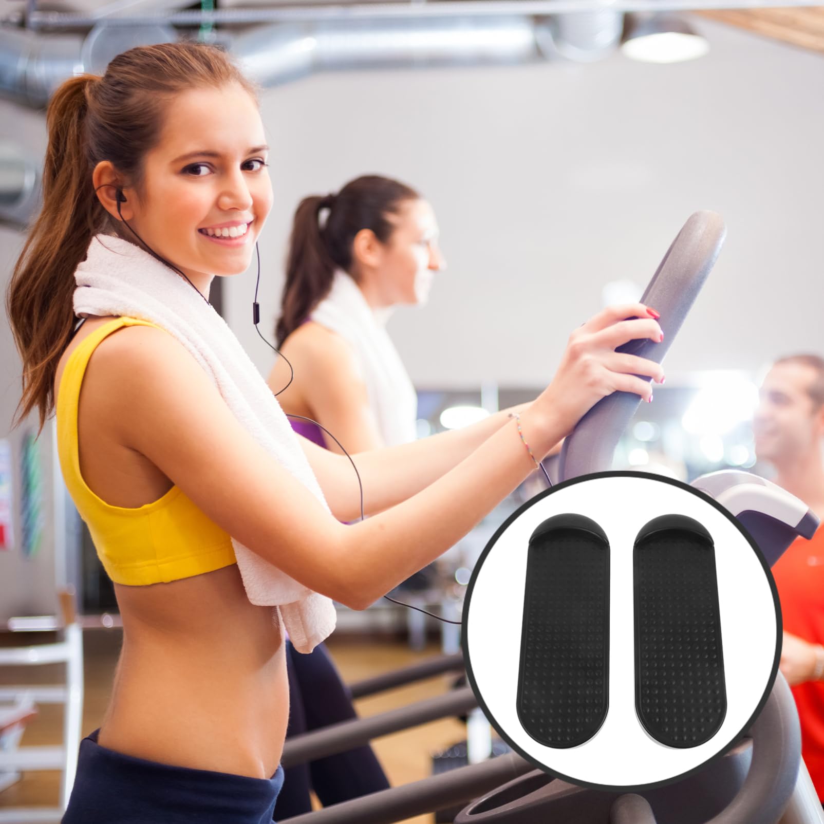 Yardwe 3 Paia di Pedali per Vogatore Cavo per Step Reggiseno Push Up Tapis Pedana per Flessioni Palestra Domestica Barra Portatile Ruota per Allenamento Fitness Barra