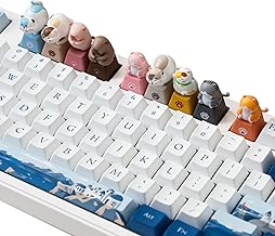 Akko Keycaps Set, Zoo Artisan Keycap Set 9 Animals R4 Keycaps for Mechanical Keyboards