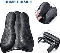 Vista 2 de Cojín plegable para asiento de motocicleta, gel de alta elasticidad 3D, cómodo y transpirable, absorción de impactos para asiento de viaje largo