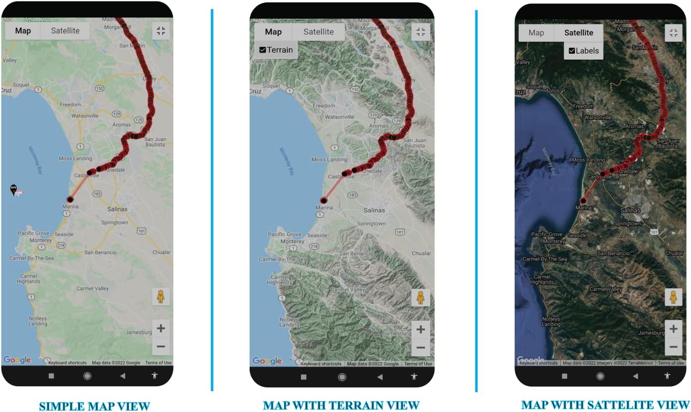 Mobile Map Views for GV53MG Tracking