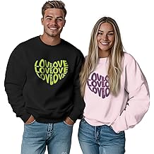 Couples Sweatshirt Unisex Crewneck Pullover Love Print Matching Hoodies 2025 Valentines Day Couple Gifts