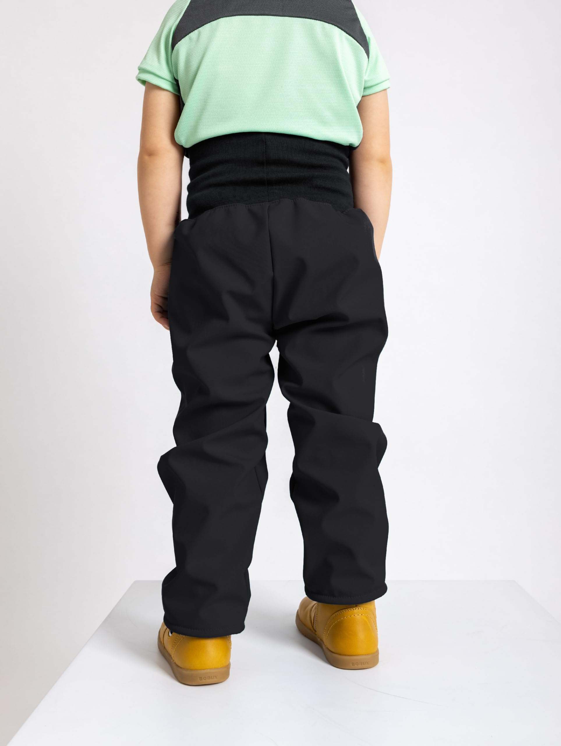 Kleinkinder Softshellhose mit Fleece Fütterung Hose Wasserabweisend Winddicht Atmungsaktiv Warm Funktionshose Regenhose Basic