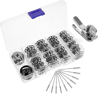 31 Pieces Sewing Machine Bobbin Case Set Metal Bobbins