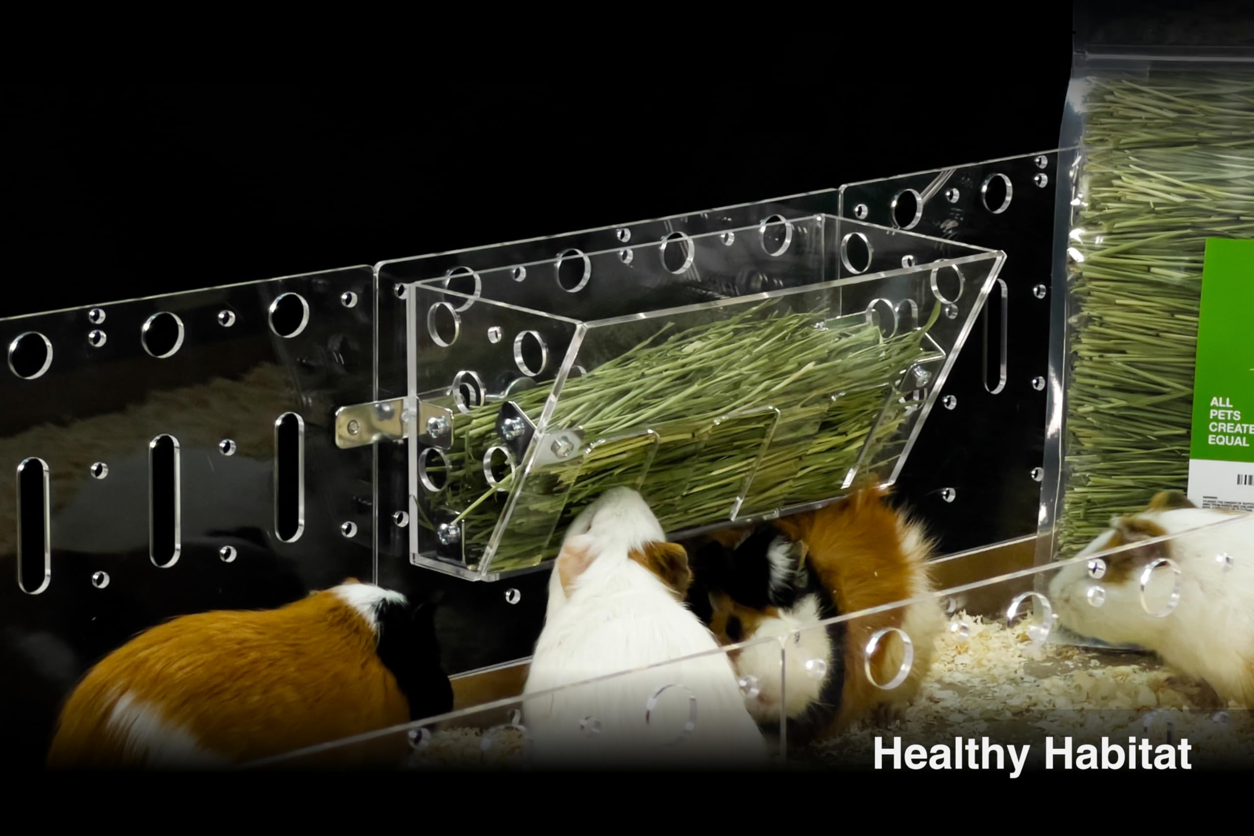 GuineaLoft Hay Feeder - The Ultimate Hay Feeder for Small Pets Like Guinea Pigs, Rabbits and Chinchillas. Designed & Made by Seasoned Owners Who Tried Everything Out There - Guinea Loft Exclusive - Image 3
