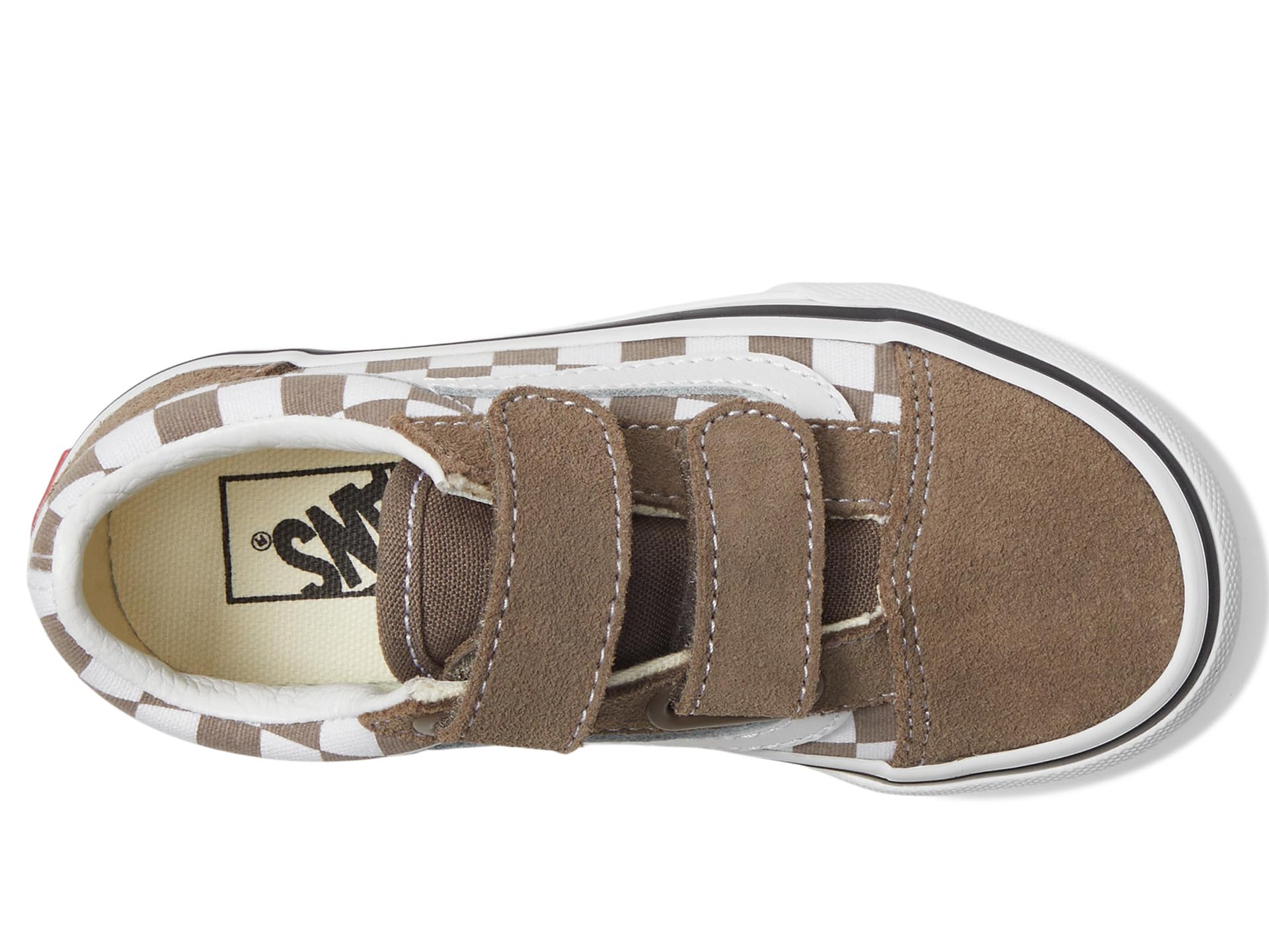 Vans Old Skool V Bambino – Sneakers Basse Marrone con Strappo