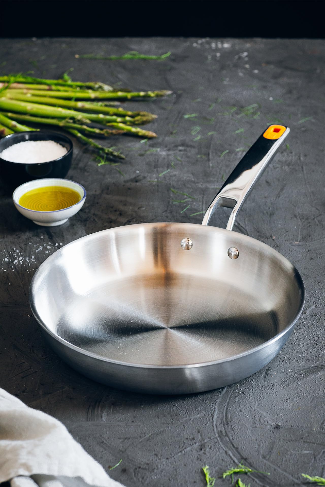Poêle à Frire En Acier Inoxydable, Poele Ceramique Induction 28 cm