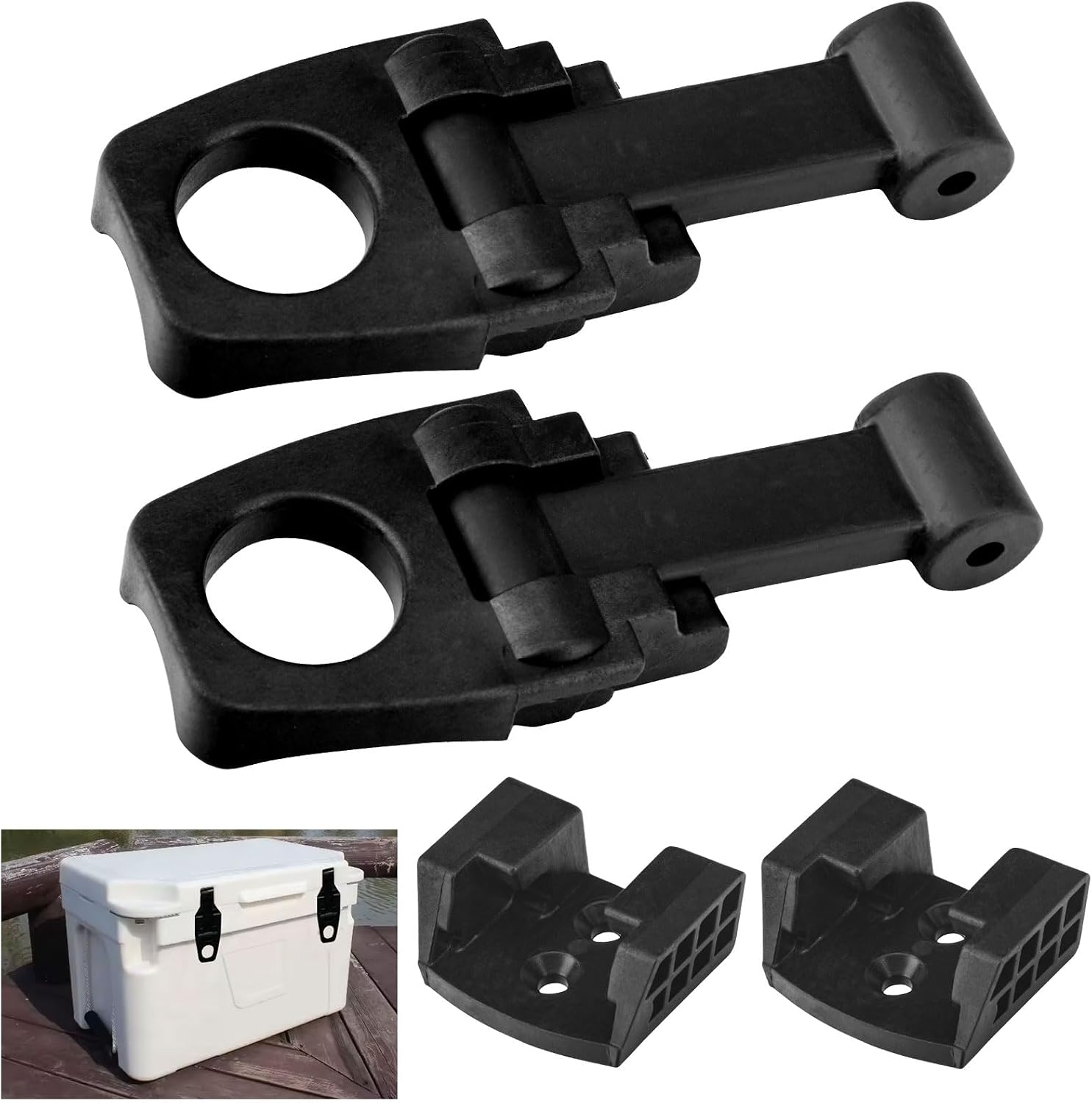 Cooler Cam Latch Compatible with Fatboy, Bird Dog, OVO, Seavilis, Xspec Coolers, Replacement Roto-Molded Cooler Cam Latch Assembly, Tree-line Cooler Latches Replacement (2)