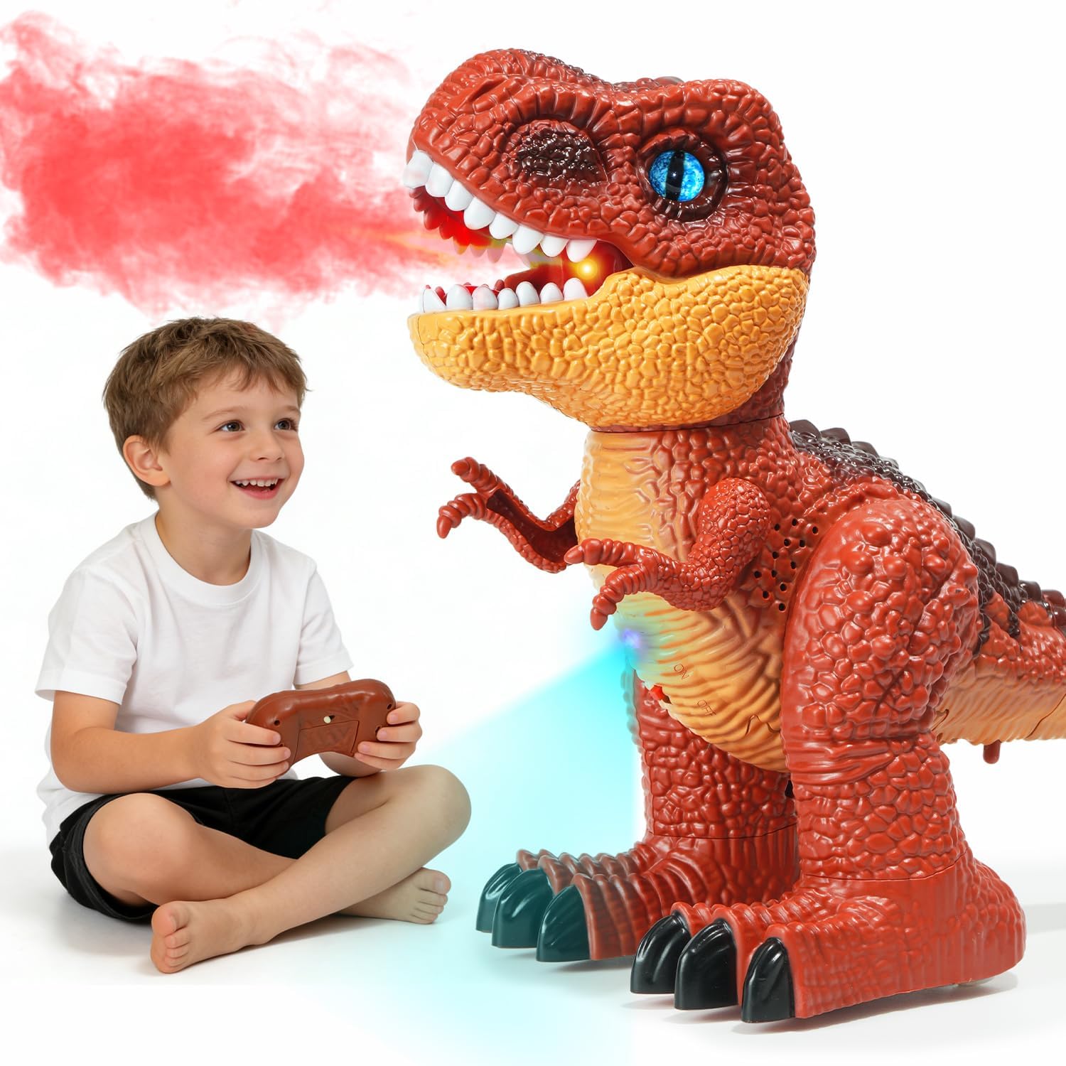 Remote Control Dinosaur Toy, 2.4Ghz Electric Toy, Realistic RC Dinosaur Toy, Suitable for Children Aged 3 to 5,3D Realistic Appearance,Suitable as Birthday/Halloween
