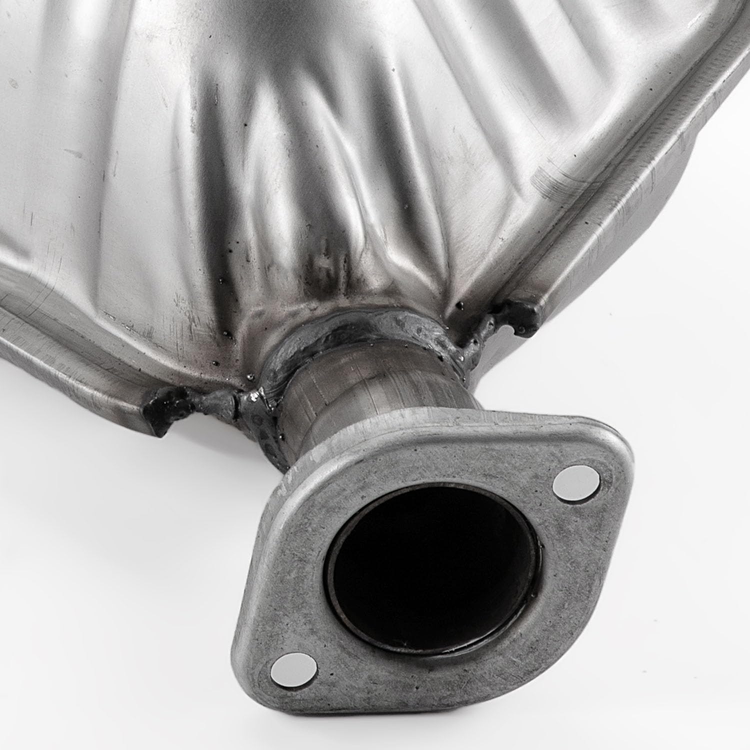 Ratzdala HS08 100% Match OEM, Stainless Steel Direct Fit Rear Exhaust Muffler Fit For 2011-2014 Hyundai Sonata 2.0L / 2.4L Left Muffler Dual Outlets (No FHEV), New Replacement With Accessories 53893
