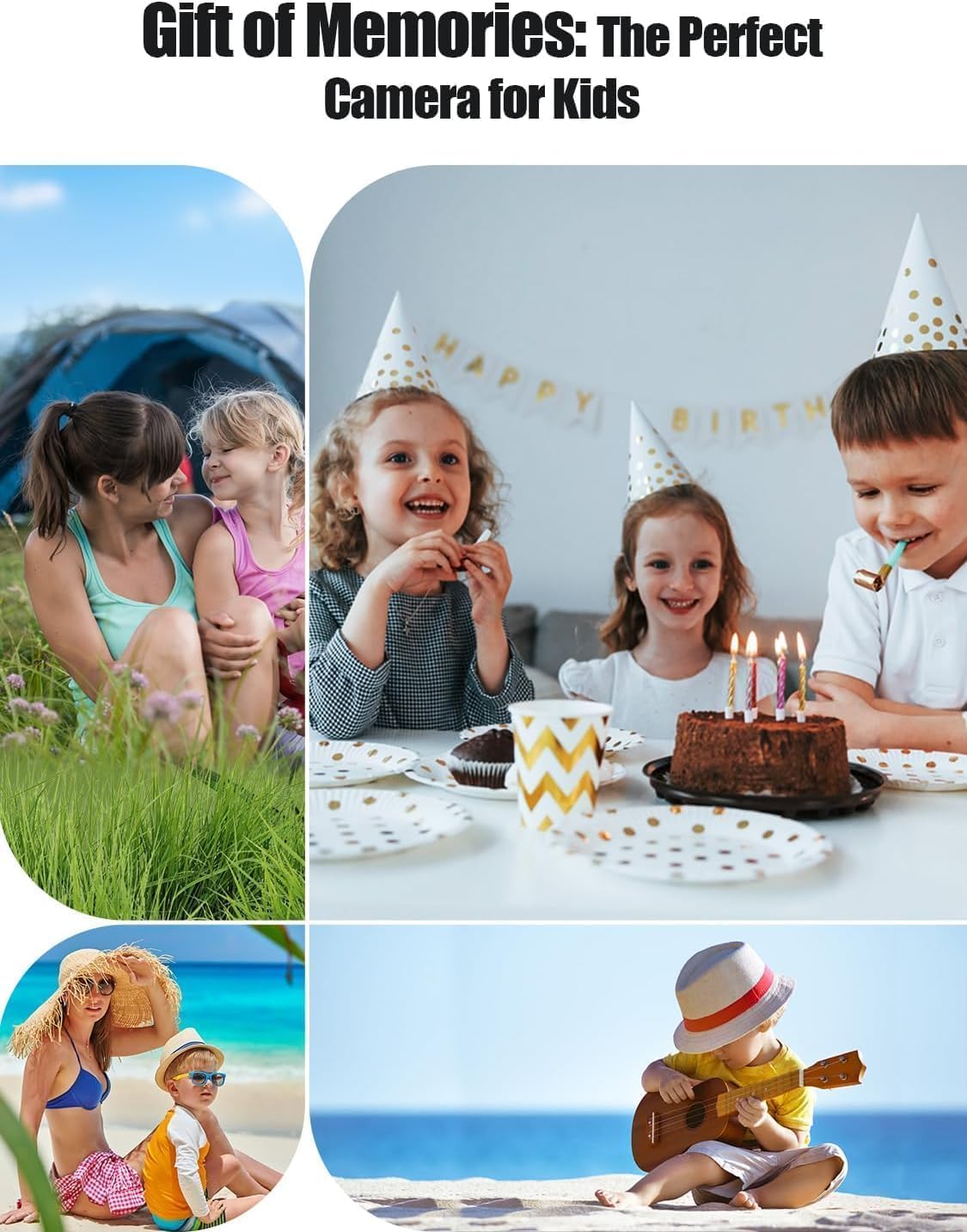 Digital Camera FHD 1080P, Digital Point and Shoot Camera with 16x Zoom, Anti Shake, Autofocus 48MP, Small Camera for Kids Teens Adult（Black）