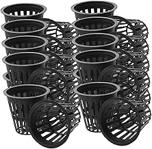 Parliky 50 Pçs Cultivo Sem Vaso De Plantas De Plástico Vasos De Mudas De Plástico Copos Hidropônicos Vasos De Berçário De Plástico Pequenos Vasos De Rede Hidroponia Potes De Copo De