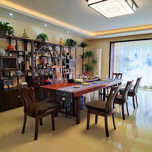 Miniatura 2 de Paquete de 4 cojines para sillas de cocina, 4 cojines de asiento de 16 x 16 pulgadas, relleno de esponja de densidad, cómodo y suave alivio del