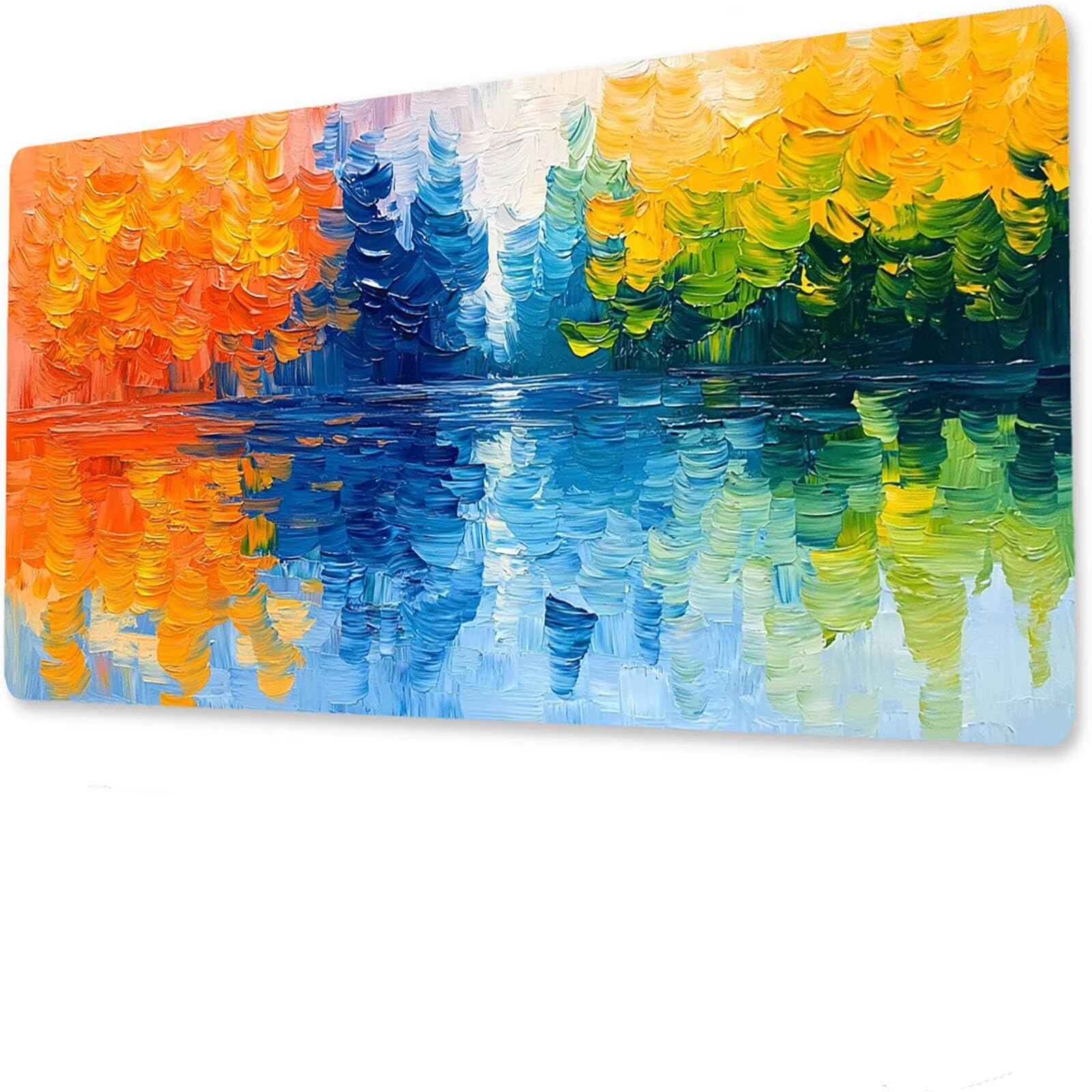 Kolorowa podkładka pod mysz matowa, podkładka pod mysz do gier XXL 1200 x 600 x 5 mm, podkładka na biurko dla graczy, bardzo duża bezszwowa mata na stół dla graczy, antypoślizgowa podstawa, klawiatura