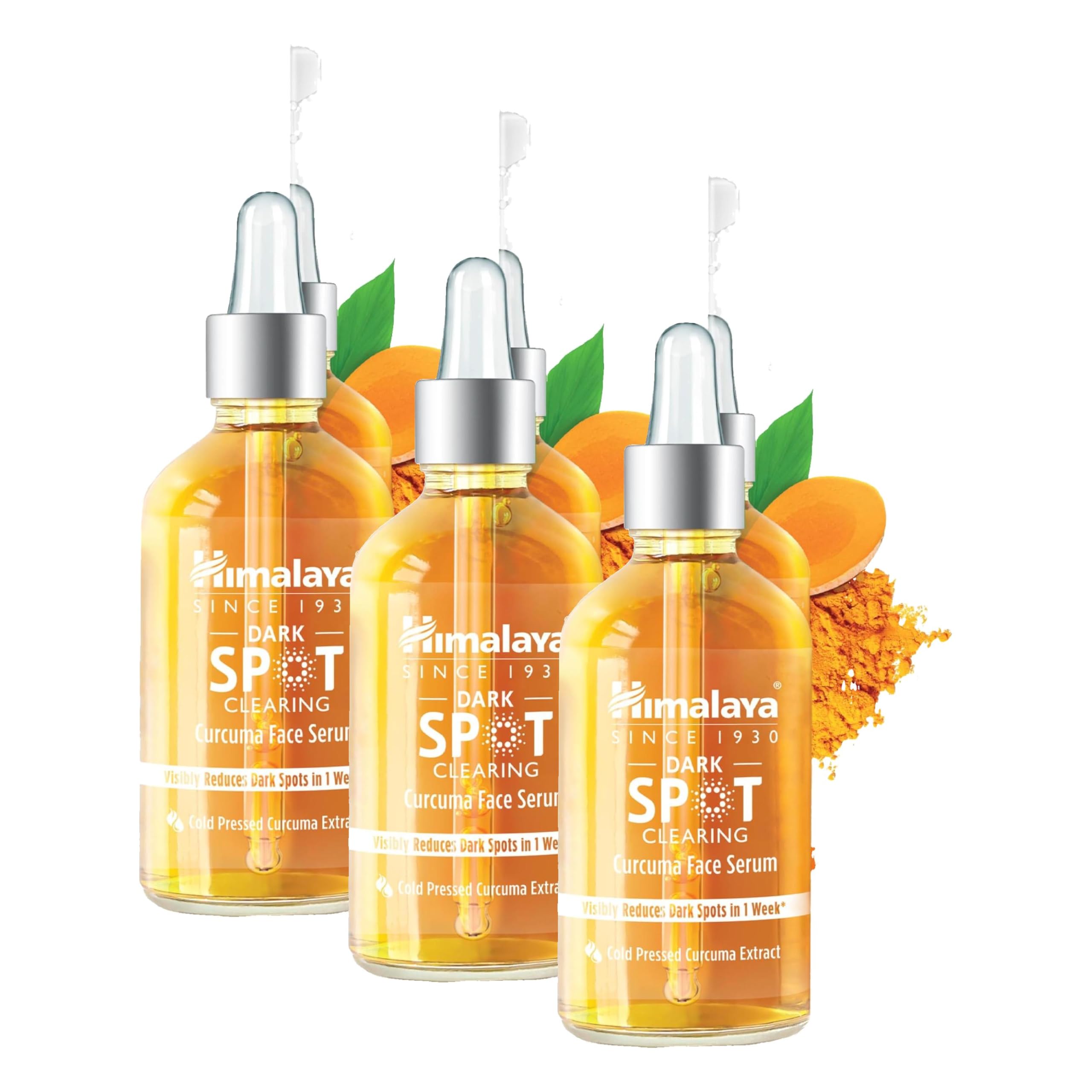 Himalaya Dark Spot Clearing Curcuma Sérum visage, réduit visiblement les taches brunes en 1 semaine, 30 ml (Lot de 3)
