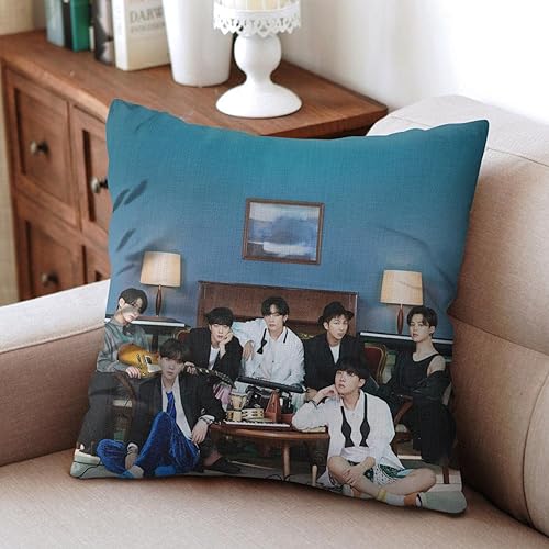 Miniatura 4 de Neptvhk Juego de 2 fundas de almohada de 18 x 18 pulgadas, fundas de almohada decorativas cuadradas, fundas de cojín suaves y sólidas para sofá,