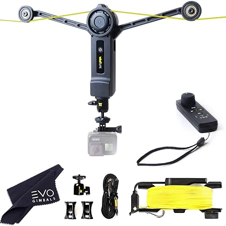 Wiral LITE Cable Cam with Remote for Action Cameras, Smartphones, 360 Camera or DSLR Mirrorless Cameras up to 3.3LBs - (Wiral Lite Only)