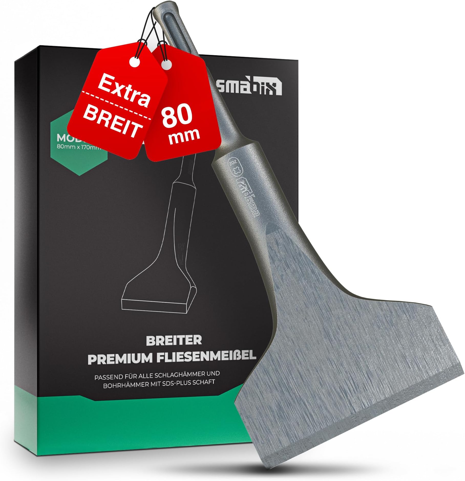 WERHE Profi SDS Max Flachmeißel 50 Mm Breit, 400 Mm Lang – Für Beton, Mauerwerk, Fliesen