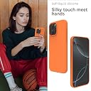 YATWIN Silicone Back Case for iPhone 16 Pro Max, Soft-Touch Phone Back Cover for Apple iPhone 16 Pro Max - Orange gallery image