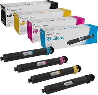 LD Compatible Toner Cartridge Replacement for Ricoh MP C6003 (Black, Cyan, Magenta, Yellow, 4-Pack)