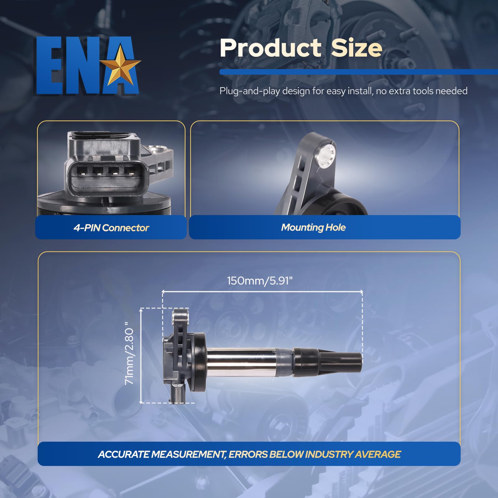 Amazon | ENA イグニッションコイルパック 8個セット Jaguar Sタイプ