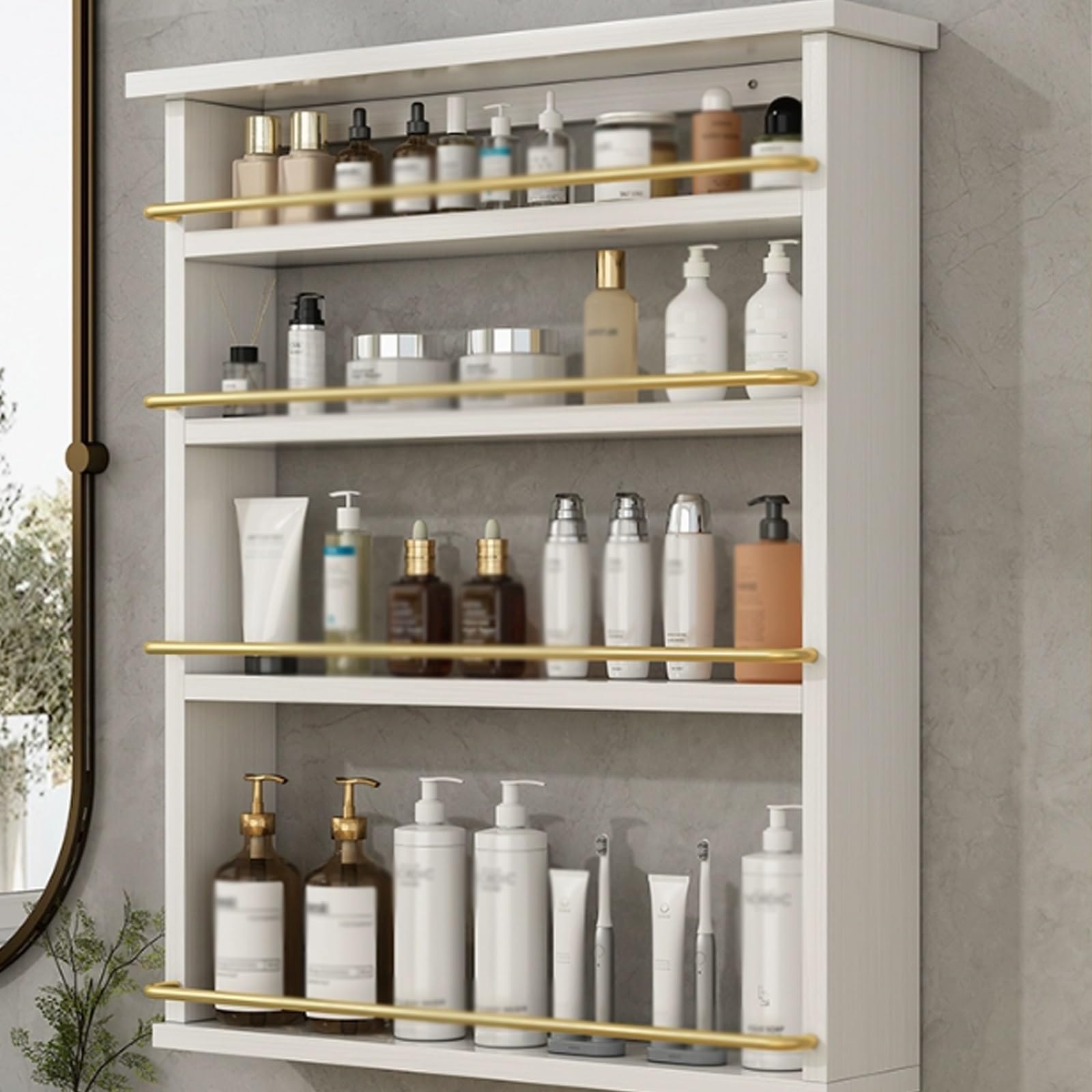 Support de rangement mural sans perçage pour organisateur de douche et cuisine