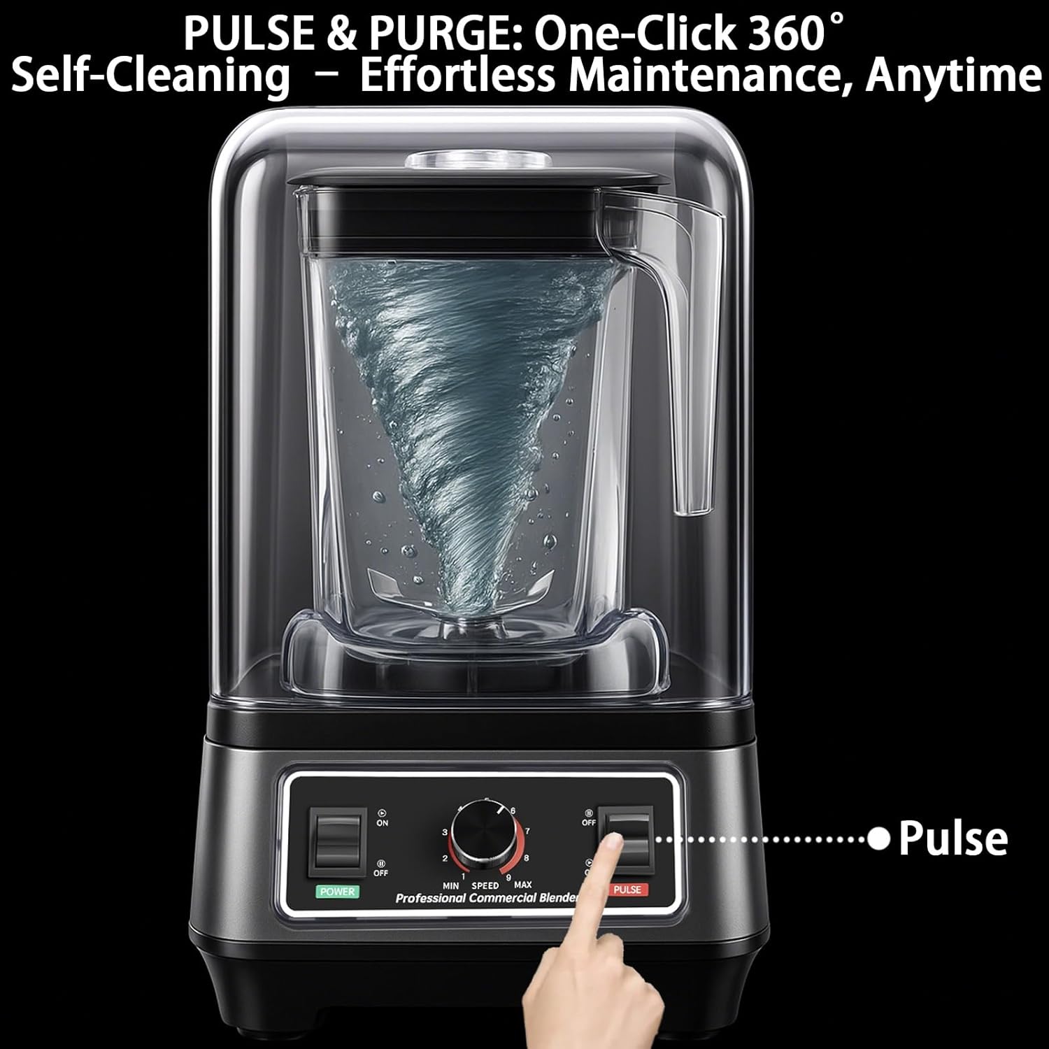 Professional blender, Commercial Blender, Smoothie Blender with Full Soundproof Shield,Quiet Blenders, Heavy Duty Blenders with Strong and Quiet Professional-Grade Power, Self-Cleaning, 70 Oz, 2200W