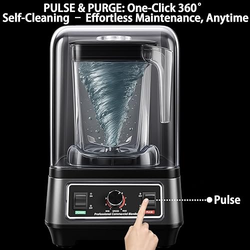 Miniatura 5 de Licuadora comercial, licuadora de batidos con escudo insonorizado completo, licuadoras silenciosas, licuadoras resistentes con potencia fuerte y