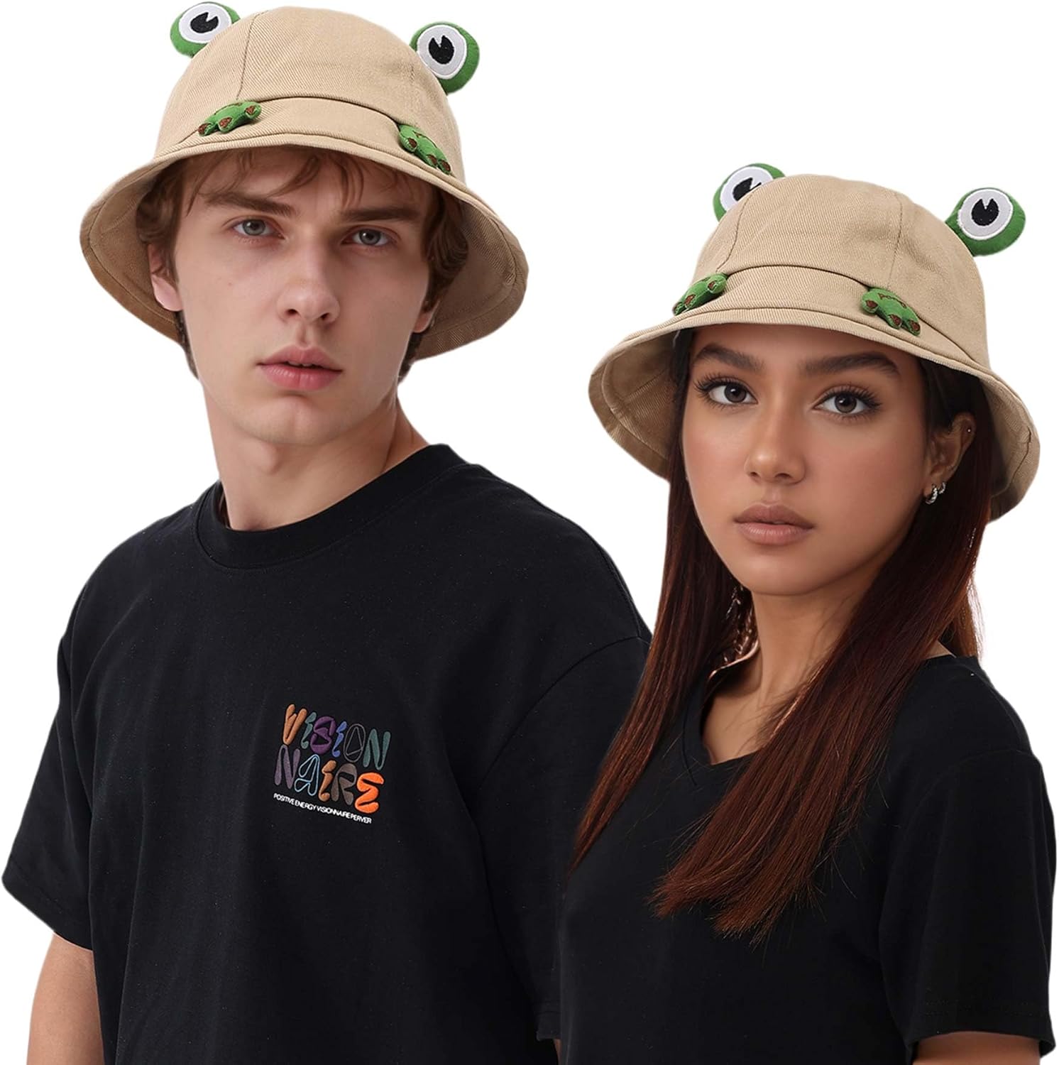 Funny Frog Hats Bucket Hat for Women Men Beach Sun UV Protection Adjustable Summer Packable Cotton Gifts Silly Decor - Image 5