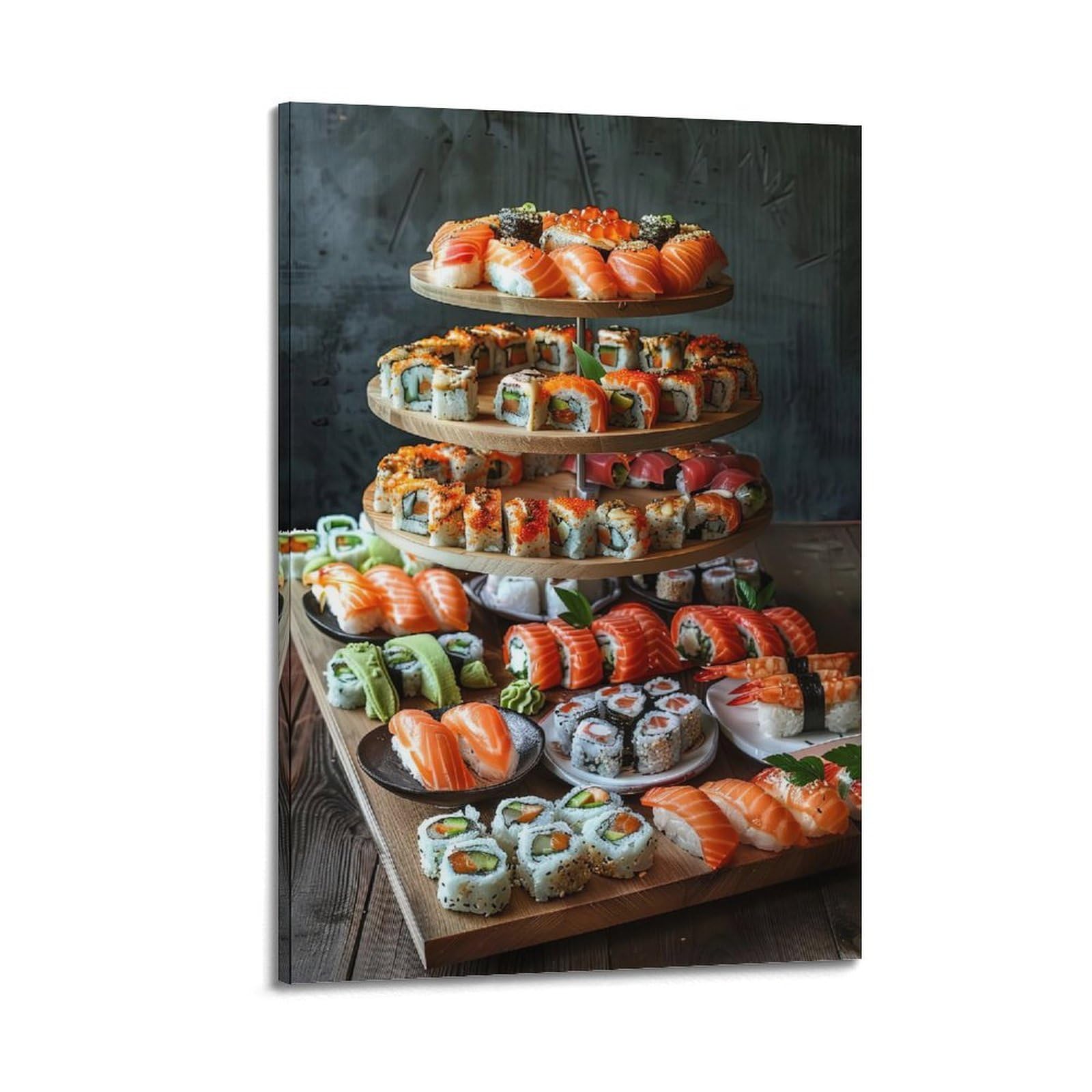 OKAHYS Sushi Poster Japanese Culinary Artwork Decorative Painting Canvas Wall Artworks Picture 20x30inch(50x75cm)