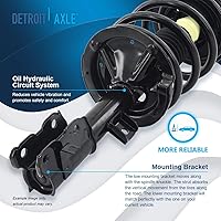 Vista 476 de Detroit Axle - Kit de suspensión delantera de 10 piezas para Chevy Aveo Aveo5 Pontiac G3 Wave 2 Ready Struts Assembly 2 Enlaces de barra