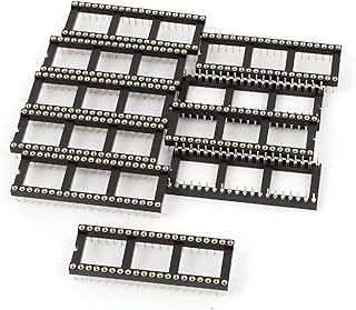 Aexit 10pcs 2.54mm Audio & Video Accessories Pitch 40Pin Double Row DIP Round IC Connectors & Adapters Sockets Adaptor