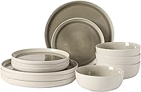 Vista 21 de Gibson Elite Soho Lounge - Juego de vajilla (16 piezas), color verde