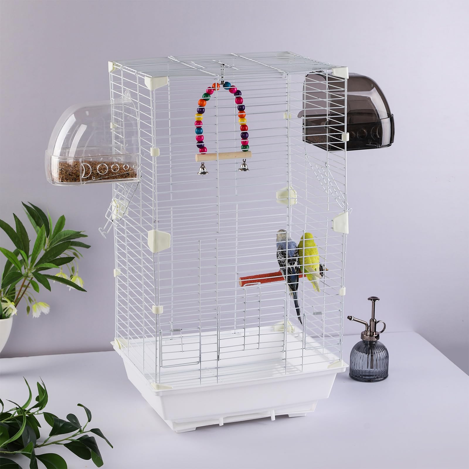 IBWell Parakeet Bird Bath for Cage Cockatiel Bird Bath Bird Bath Cage Bird Shower with Convenient Removable Tray - image 7