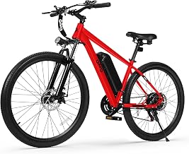 Qlife Racer Electric Bike for Adults - 21-Speed Mountain Lightweight Ebike with Peak 1000W/750W 25MPH/22MPH Brushless Motor, 375Wh Removable Battery, 26X2.1 Tire Step Over E-MTB, Up to 40 Miles