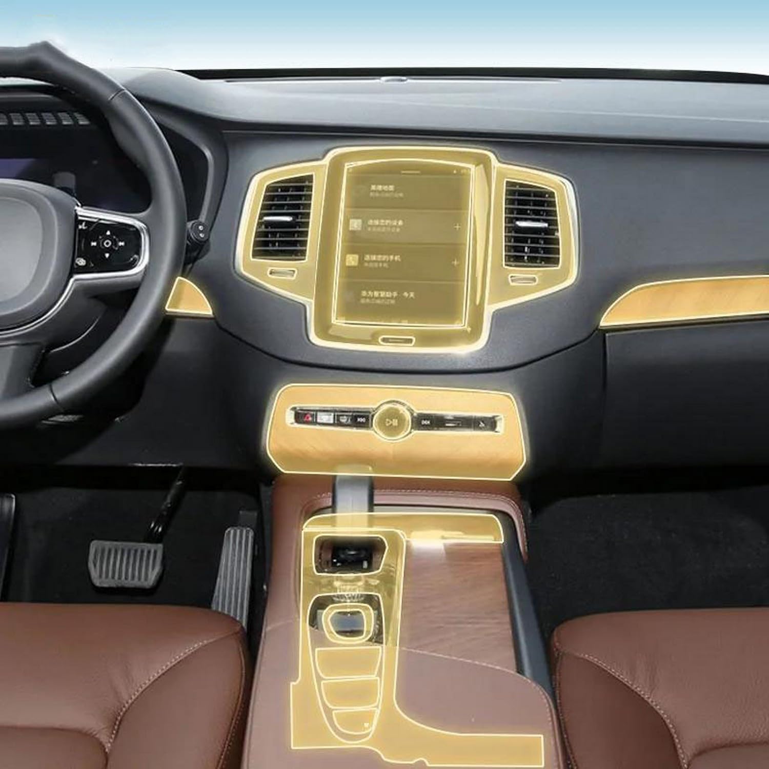 Film PPF Volvo XC90 2020-2024 protège votre intérieur en voyage
