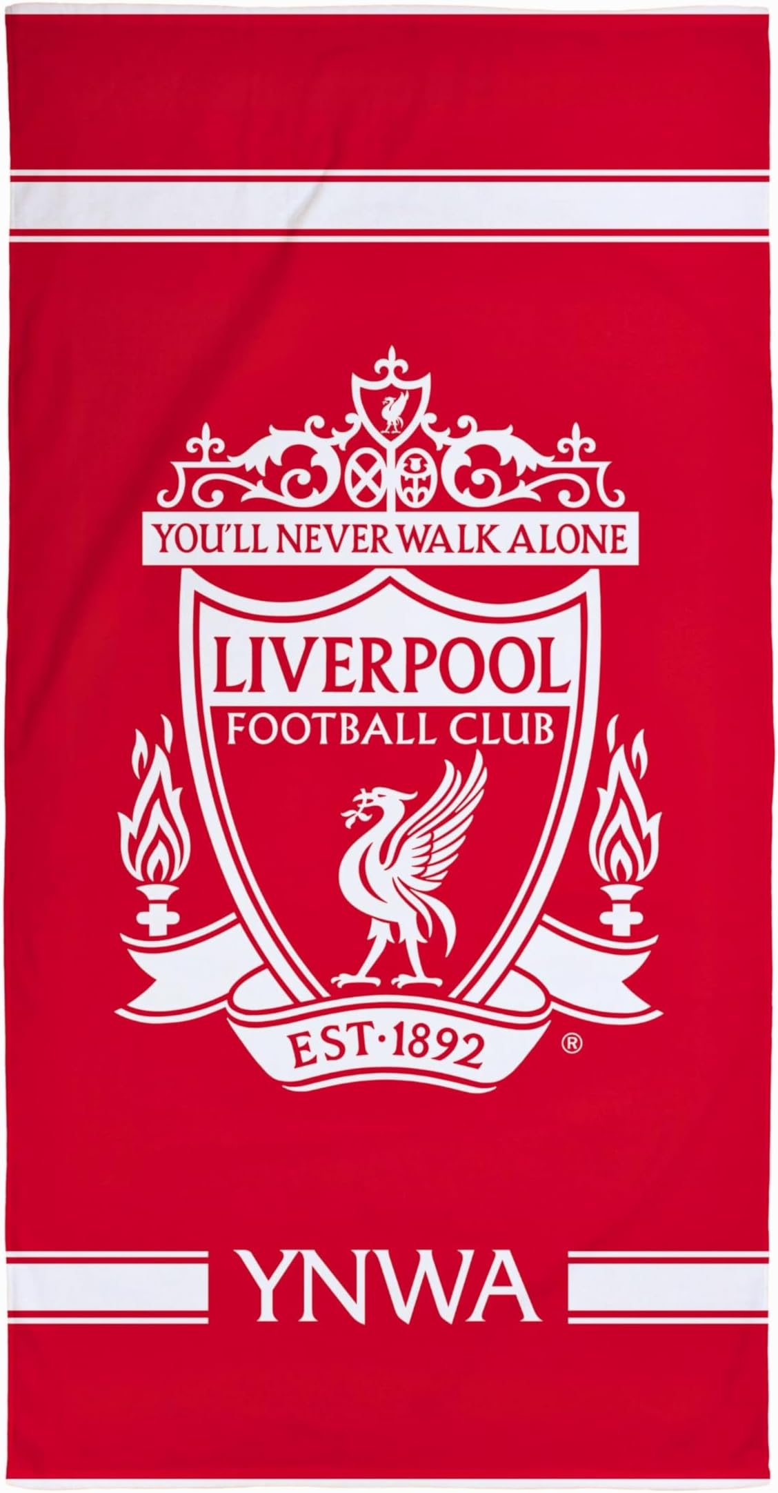 Character World Official Liverpool FC Towel | Super Soft Feel, YNWA Football Club Design | Perfect The Home, Bath, Beach & Swimming Pool | One Size 75cm x 150cm | 100% Cotton