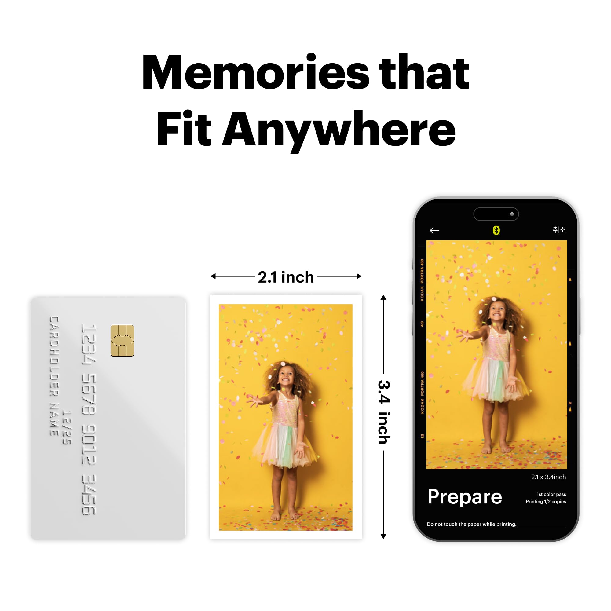 KODAK Mini 2 Retro 5,3 x 8,6 cm Tragbarer Fotodrucker Bluetooth Smartphone Drucker 4PASS Farbsublimation