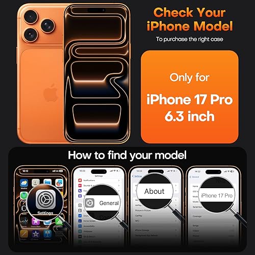 Miniatura 371 de TAURI Funda 3 en 1 para iPhone 13 Pro, [no amarilla] con 2 protectores de pantalla, funda delgada a prueba de golpes para iPhone 13 Pro, color negro
