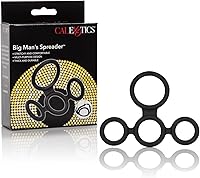 Vista 1 de CalExotics Big Man's Spreader - Potenciador de erección de silicona con 4 anillas, color negro (12754_negro)